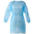 Plasdent Poly supreme REUSABLE Isolation Gowns, Ties at Neck and Waist - One Size Fits Most , Blue 1 / Bag 